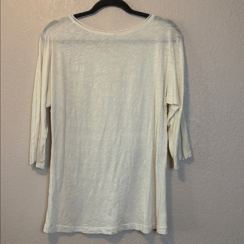J. Crew cream knit top M